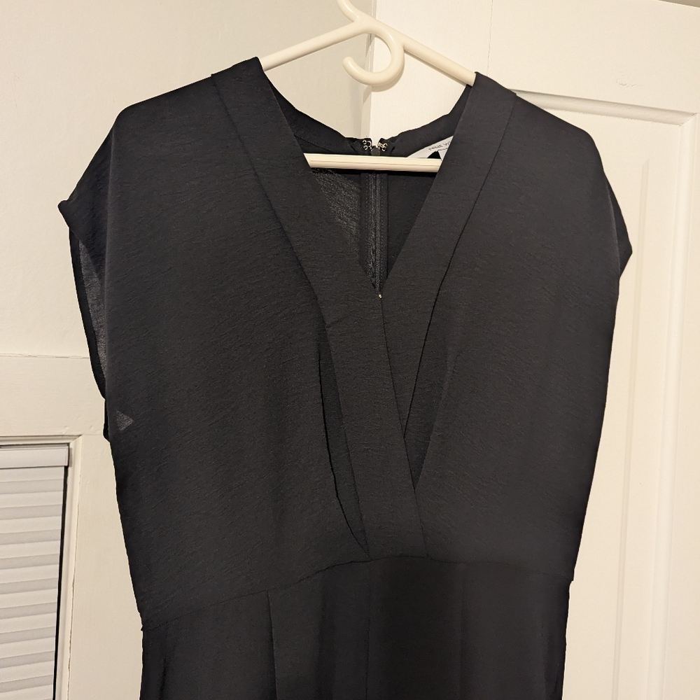Nine West Black V-Neck Jumpsuit